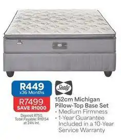OK Furniture Sealy - 152cm michigan pillow-top base set offer