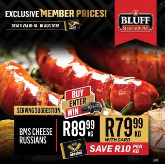 Bluff Meat Supply BMS Cheese Russians offer