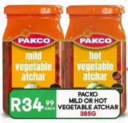 Take 'n Pay Pakco mild or hot vegetable atchar offer