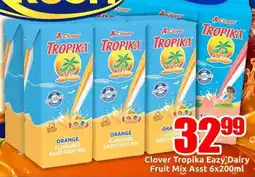 Three Star Cash and Carry Clover Tropika Eazy Dairy Fruit Mix Assorted offer