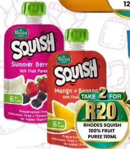 Take 'n Pay Rhodes squish 100% fruit puree offer