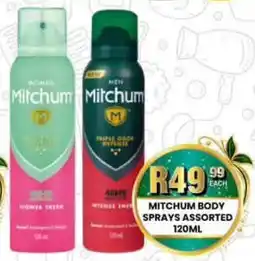 Take 'n Pay Mitchum body sprays assorted offer
