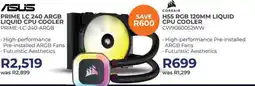Expert CORSAIR H55 RGB 120MM LIQUID CPU COOLER offer