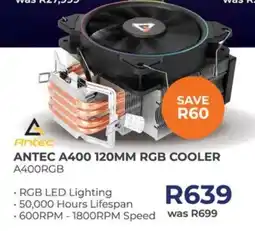 Expert Antec A400 120MM RGB Cooler offer