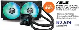 Expert ASUS PRIME LC 240 ARGB LIQUID CPU COOLER offer