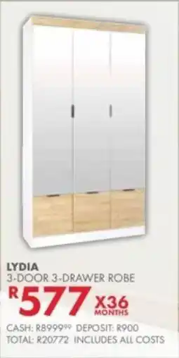 Beares Lydia 3-door 3-drawer robe offer