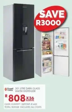 Beares Russell hobbs dark glass water dispenser offer