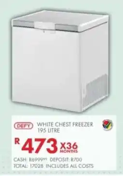 Beares Defy white chest freezer offer