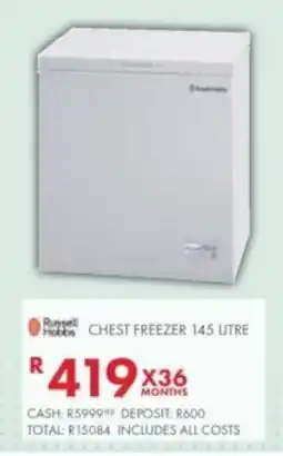 Beares Russell hobbs chest freezer offer