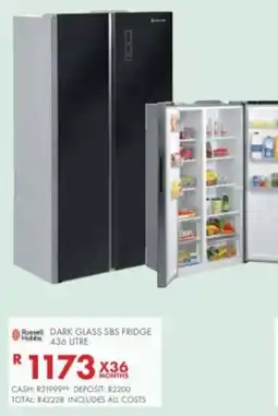 Beares Russell hobbs dark glass sbs fridge offer