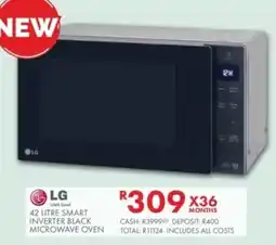 Beares LG Smart Inverter Black Microwave Oven offer