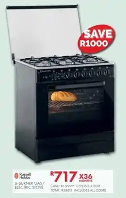 Beares Russell hobbs 6-burner gas/electric stove offer