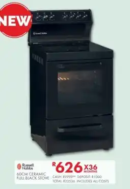 Beares Russell Hobbs Ceramic Full Black Stove offer