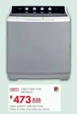 Beares Defy twin tub metallic offer