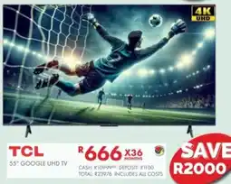Beares TCL 55" Google UHD TV offer