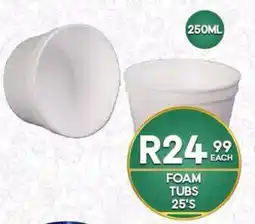 Take 'n Pay Foam tubs offer