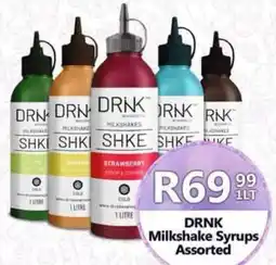 Take 'n Pay DRNK Milkshake Syrups Assorted offer