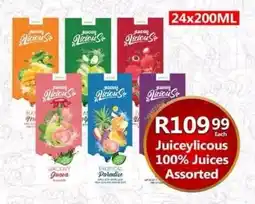 Take 'n Pay Juiceylicious 100% Juices Assorted offer