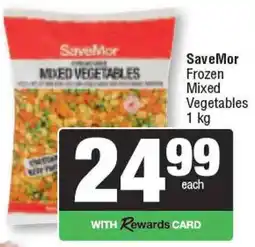 Spar SaveMor Frozen Mixed Vegetables offer