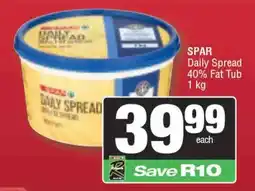 Spar SPAR Daily Spread 40% Fat Tub offer