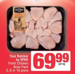 Spar Your Butcher by SPAR Fresh Chicken Braai Pack offer