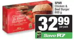 Spar Dare Chicken & Beef Burgers offer