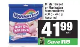 Spar Mister Sweet or Manhattan Marshmallows Assorted offer