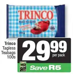 Spar Trinco Tagless Teabags offer