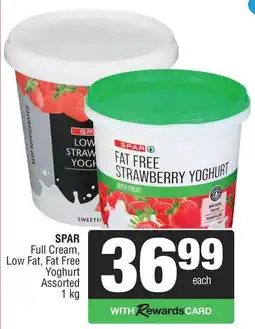Spar SPAR Full Cream, Low Fat, Fat Free Yoghurt Assorted offer