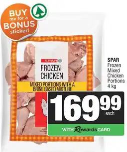 Spar SPAR FROZEN CHICKEN offer