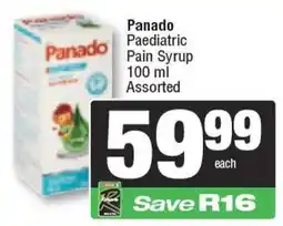 Spar Panado Paediatric Pain Syrup Assorted offer