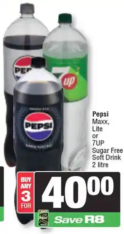 Spar Pepsi Maxx, Lite or 7UP Sugar Free Soft Drink offer