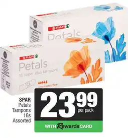 Spar SPAR Petals Tampons Assorted offer