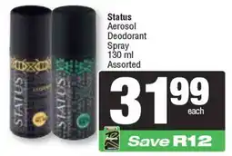 Spar Status Aerosol Deodorant Spray Assorted offer