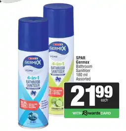 Spar SPAR Germex 4-in-1 Bathroom Sanitiser Assorted offer