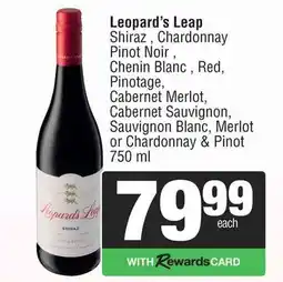 Spar Leopard's Leap Shiraz offer