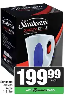 Spar Sunbeam Cordless Kettle offer