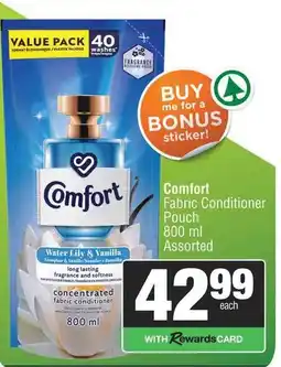 Spar Comfort Fabric Conditioner Pouch Assorted offer