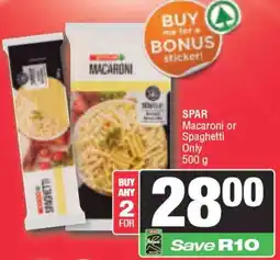 Spar SPAR Macaroni or Spaghetti offer