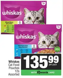 Spar Whiskas Cat Food Pouches Assorted offer