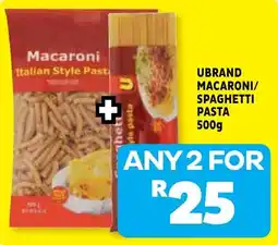 Usave UBRAND MACARONI/SPAGHETTI PASTA offer