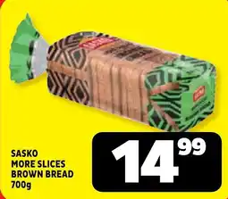 Usave SASKO MORE SLICES BROWN BREAD offer