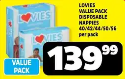 Usave Lovies Disposable Nappies offer