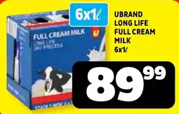 Usave UBRAND LONG LIFE FULL CREAM MILK offer