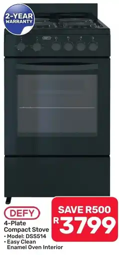 Pick n Pay Hypermarket DEFY 4-Plate Compact Stove offer