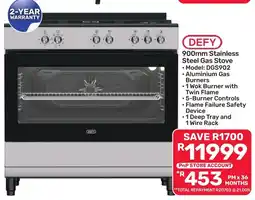 Pick n Pay Hypermarket Defy Stainless Steel Gas Stove offer