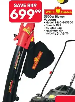 Pick n Pay Hypermarket Wolf Garden 3500W Blower Vacuum offer