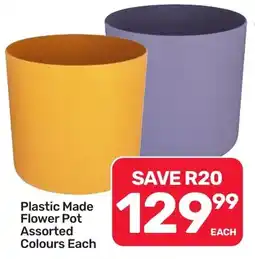 Pick n Pay Hypermarket Plastic Made Flower Pot Assorted offer