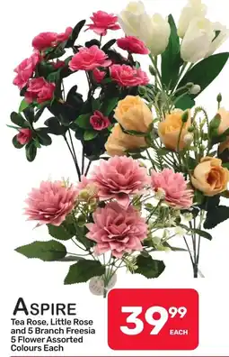 Pick n Pay Hypermarket ASPIRE Tea Rose, Little Rose and 5 Branch Freesia 5 Flower Assorted offer