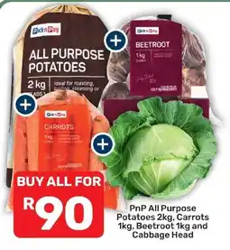 Pick n Pay Hypermarket PnP All Purpose Potatoes, Carrots, Beetroot and Cabbage Head offer